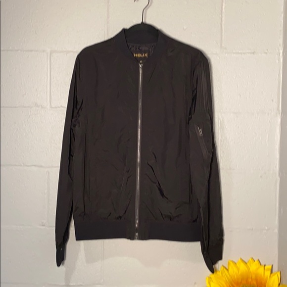Helix Black Bomber Jacket with Pockets Size Medium - Picture 4 of 9